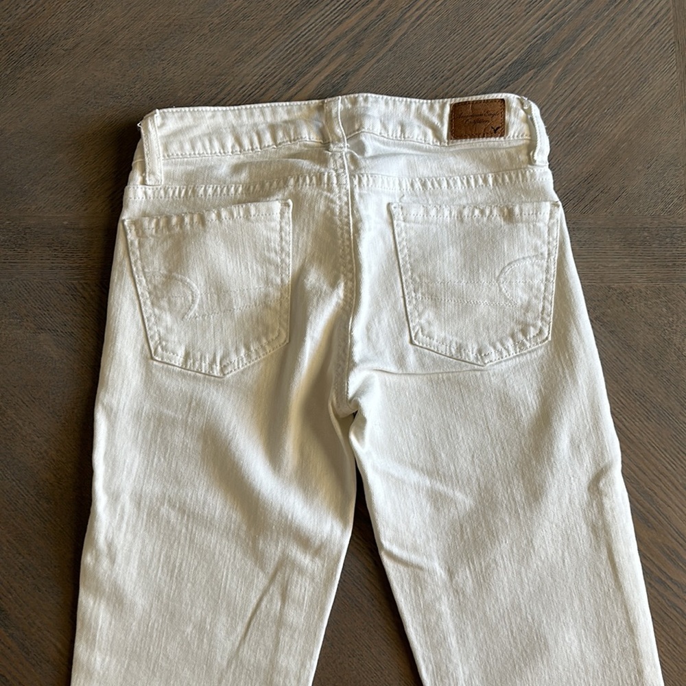 American Eagle outfitters white stretch jegging jeans size 00 - Picture 7 of 8